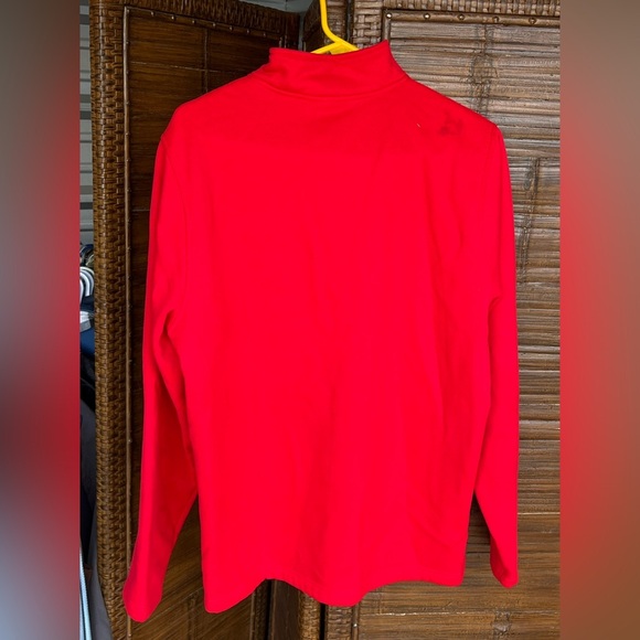 Under Armour 1/4  Pull Over Red Sweatshirt (Size L) - Picture 2 of 5